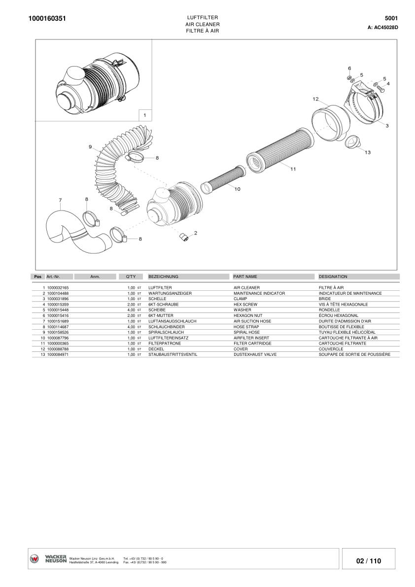 Wacker Neuson 5001 Dumper Parts Catalog SN from AC450002D v2.7 - Image 8