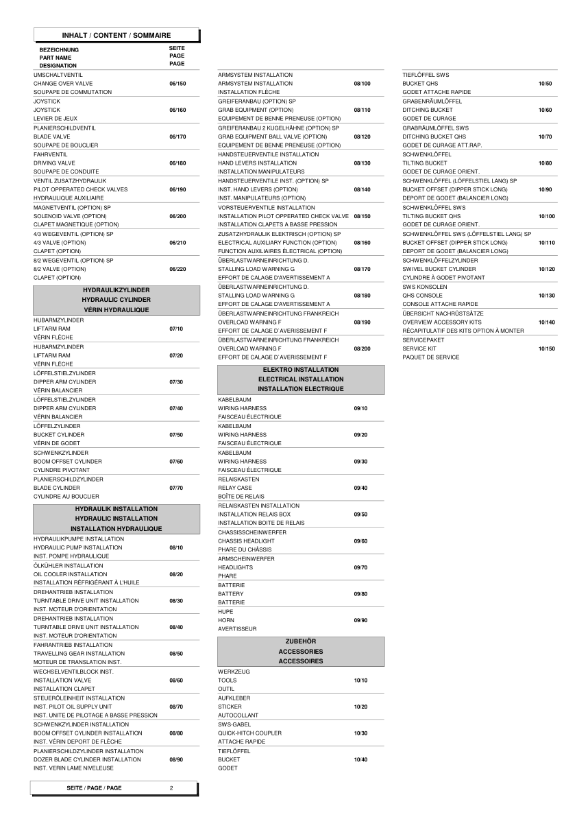Wacker Neuson 5002 RD Excavator Parts Catalog SN from 000989/1998 AA00023 v10.2 - Image 13