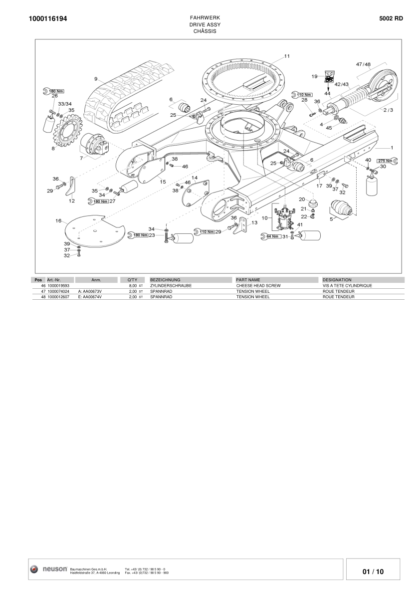Wacker Neuson 5002 RD Excavator Parts Catalog SN from 000989/1998 AA00023 v10.2 - Image 4
