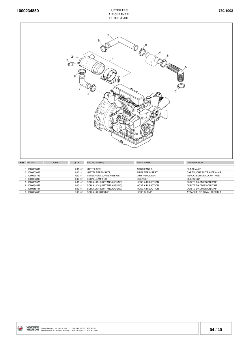 Wacker Neuson 750 1002 Dumper Parts Catalog - Image 11
