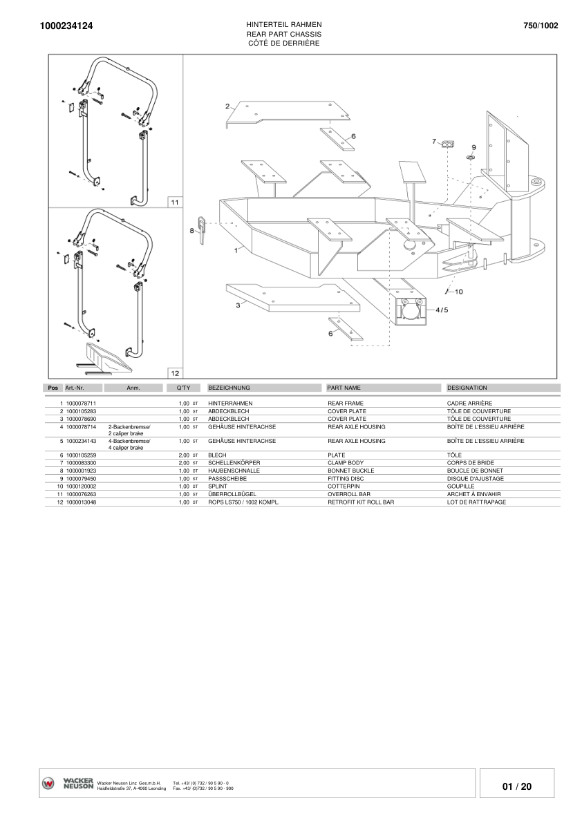 Wacker Neuson 750 1002 Dumper Parts Catalog - Image 3