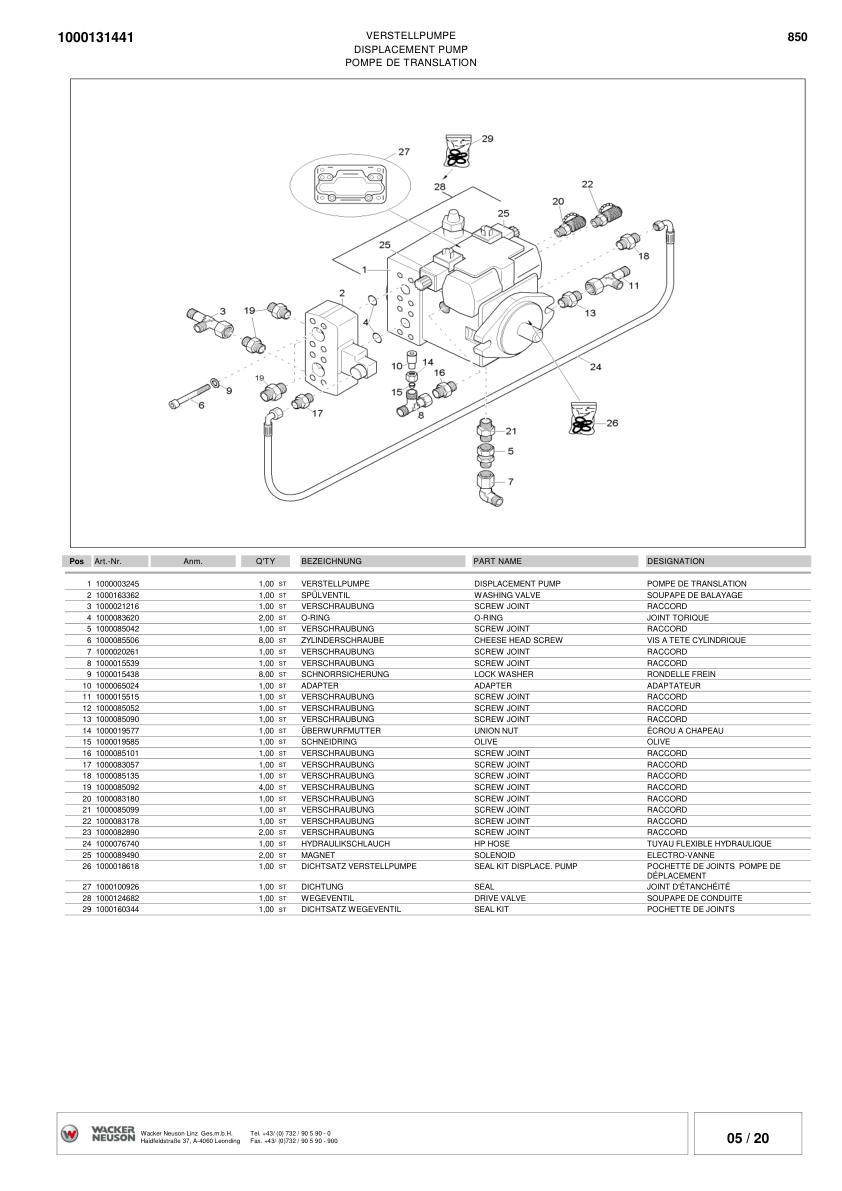 Wacker Neuson 850 Dumper Parts Catalog - Image 10