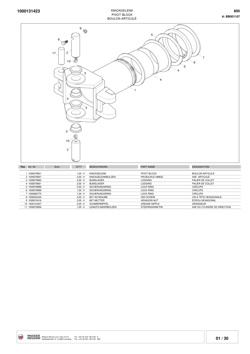 Wacker Neuson 850 Dumper Parts Catalog - Image 7