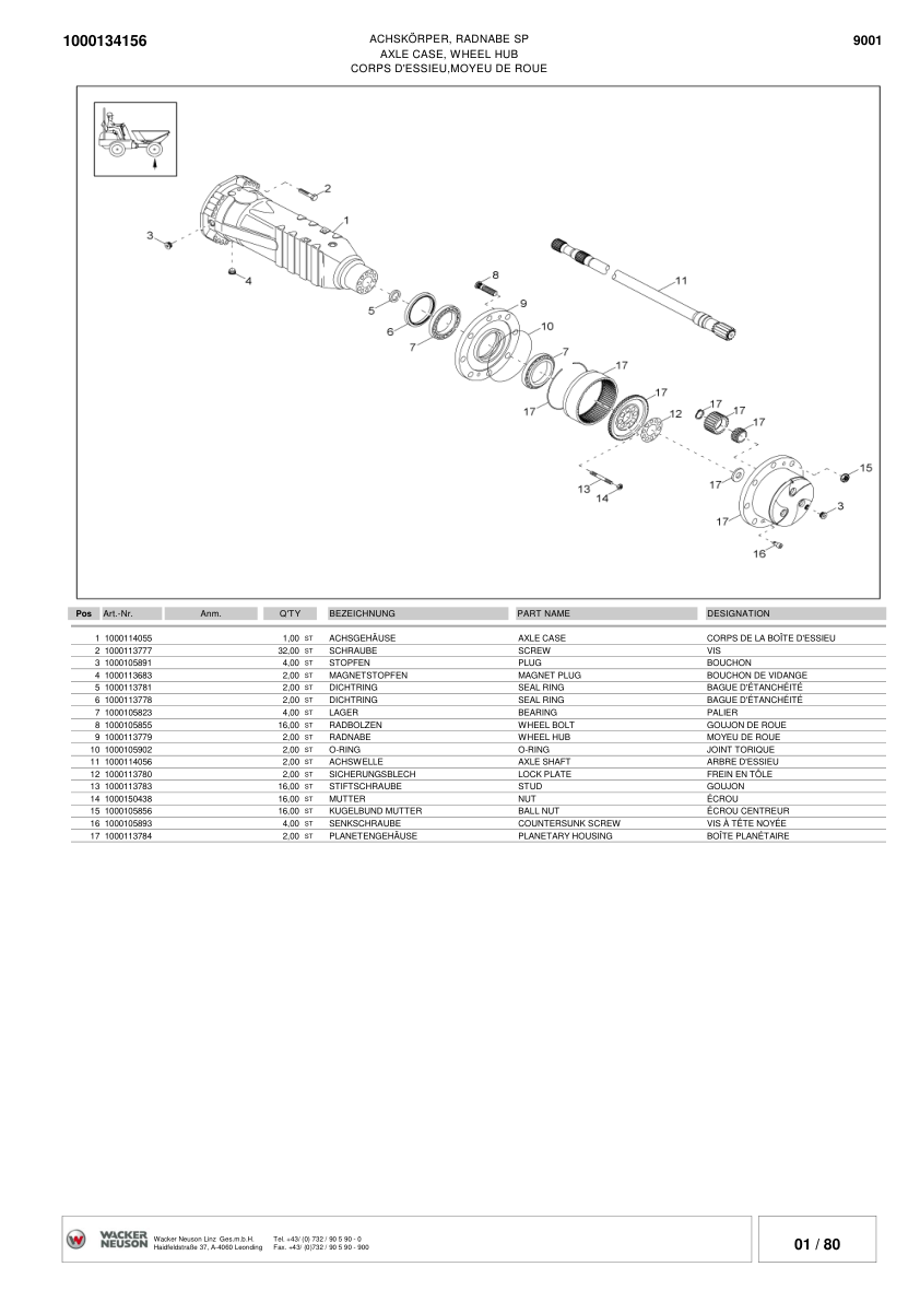 Wacker Neuson 9001 Dumper Parts Catalog SN from AA91001F v4.3 - Image 10