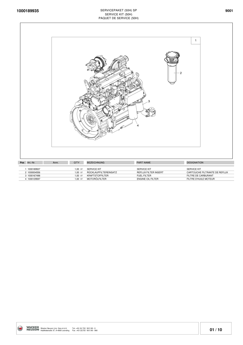 Wacker Neuson 9001 Dumper Parts Catalog SN from AC91001F v1.6 - Image 10