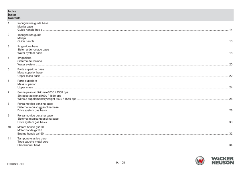 Wacker Neuson DPS1550AW Vibratory Plate Parts Catalog - Image 13