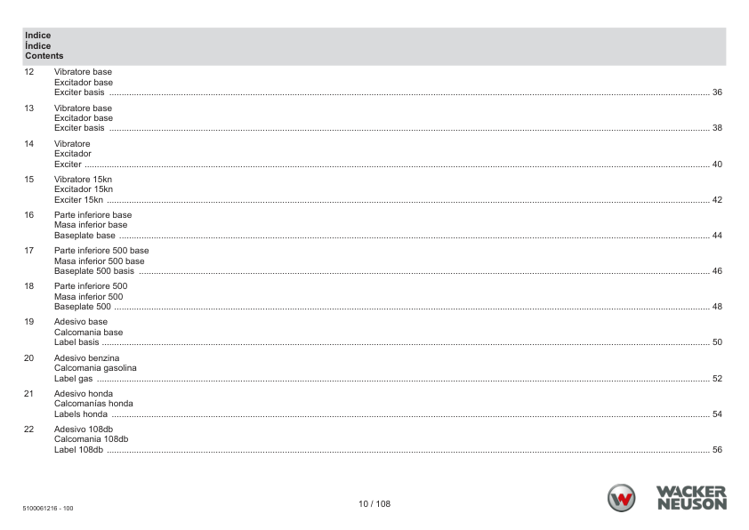 Wacker Neuson DPS1550AW Vibratory Plate Parts Catalog - Image 3