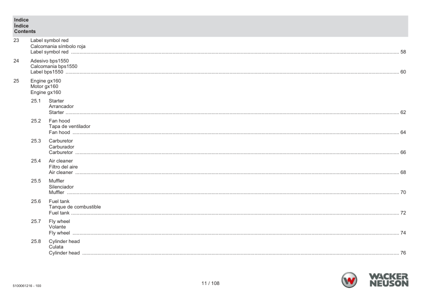 Wacker Neuson DPS1550AW Vibratory Plate Parts Catalog - Image 4