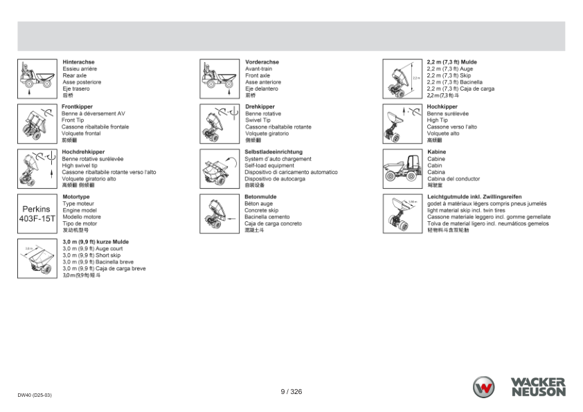 Wacker Neuson DW40 Dumper Parts Catalog SN from WNCD2503APAL00161 v1.2 - Image 13