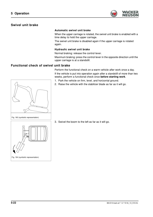 Wacker Neuson ET65 ET90 EZ80 Excavators Operators Manual LPAL CPAL v1.3 - Image 14