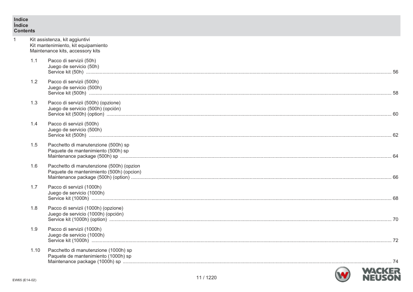 Wacker Neuson EW65 Excavator Parts Catalog SN from WNCE1402LPAL00161 v3.2 - Image 4