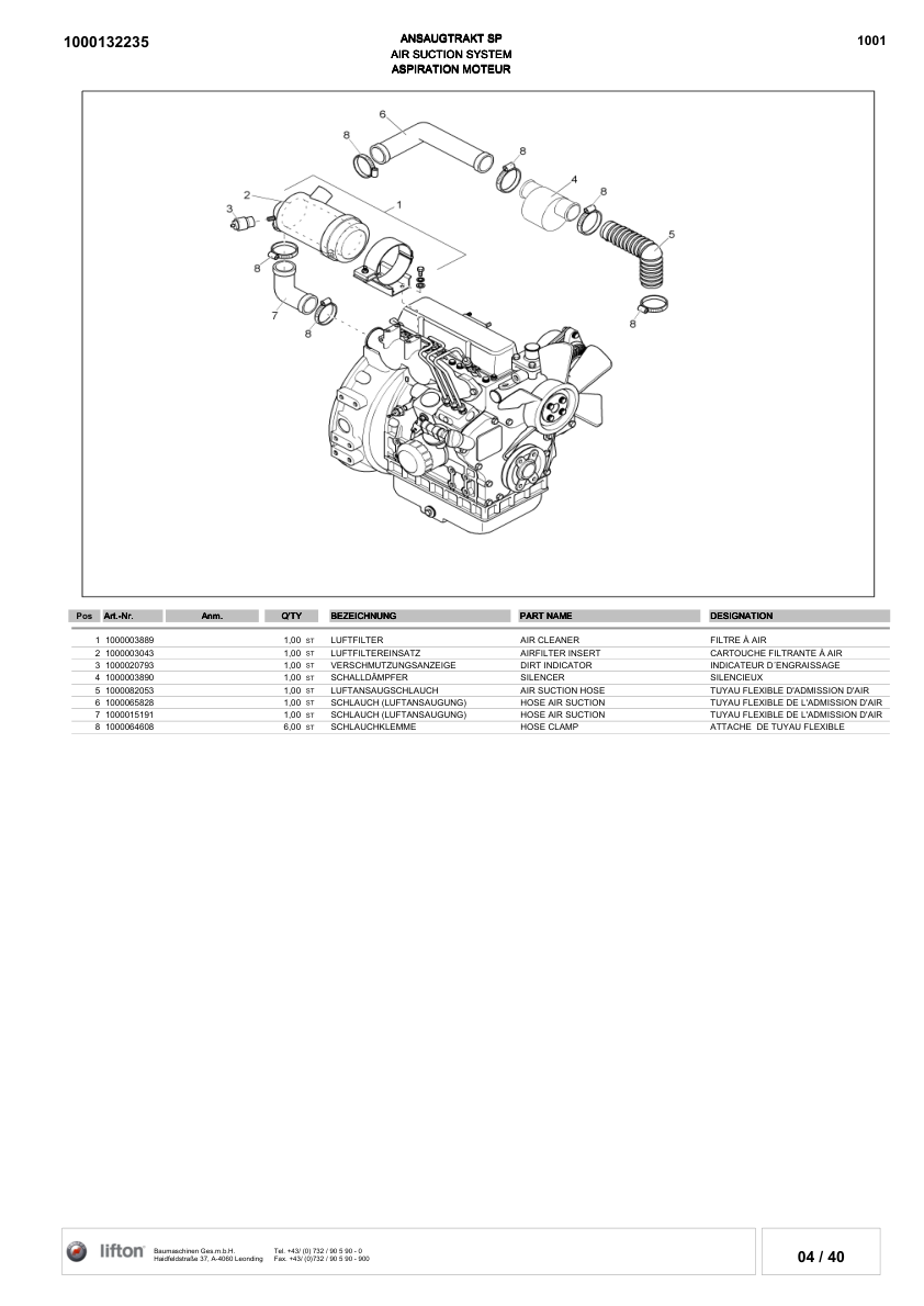 Wacker Neuson Lifton 1001 Parts Catalog SN from BB000680 v1.2 - Image 14
