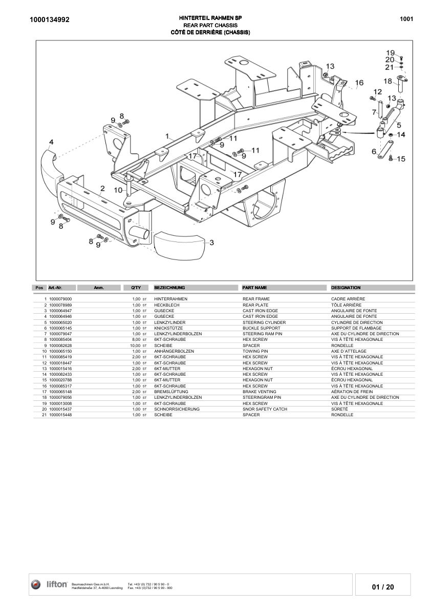 Wacker Neuson Lifton 1001 Parts Catalog SN from BB000680 v1.2 - Image 3