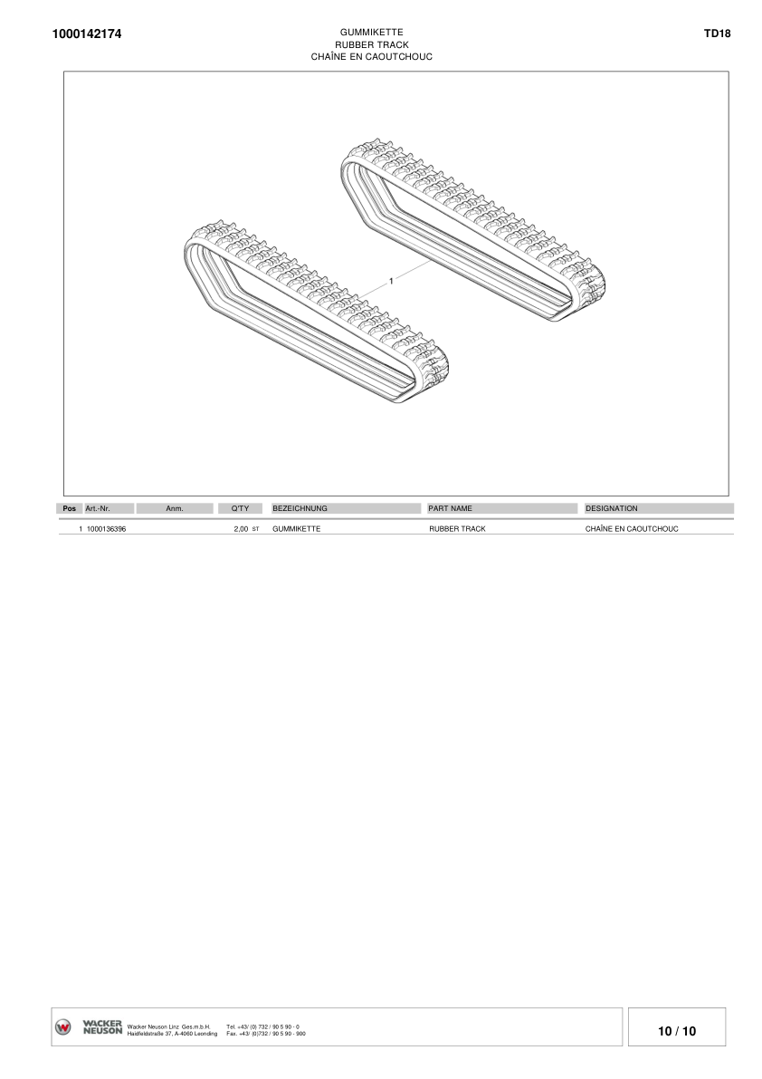 Wacker Neuson TD18 Dumper Parts Catalog Rev 2 - Image 9