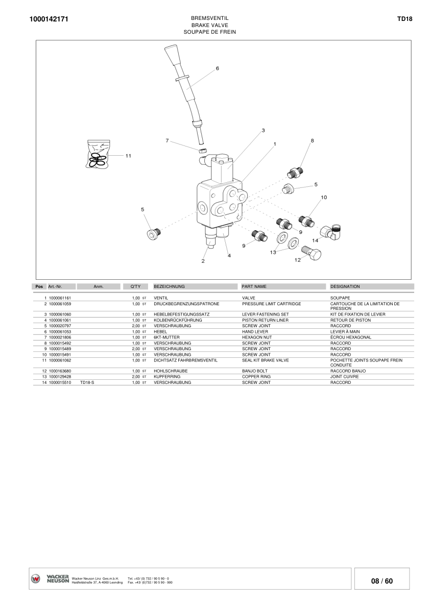 Wacker Neuson TD18 Dumper Parts Catalog - Image 8