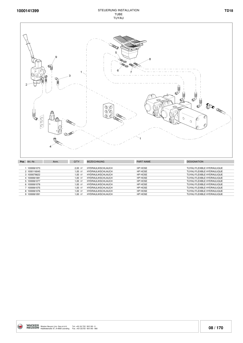 Wacker Neuson TD18 Dumper Parts Catalog - Image 9