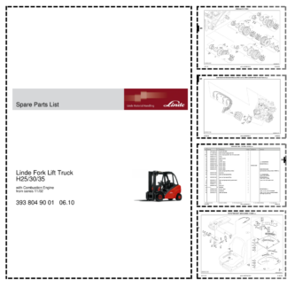 Linde H25 H30 H35 393 Series Forklift Parts Catalog