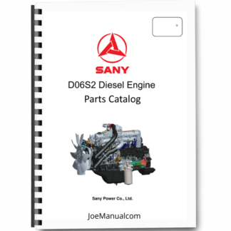 SANY D06S2 Diesel Engine Parts Catalog Printed Book