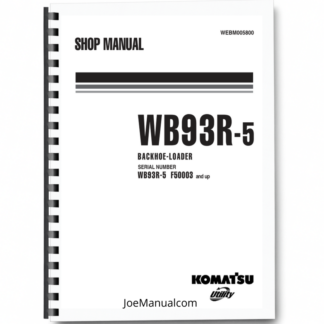 Komatsu WB93R-5 Backhoe Loader Workshop Manual SN F50003 and UP Printed Book