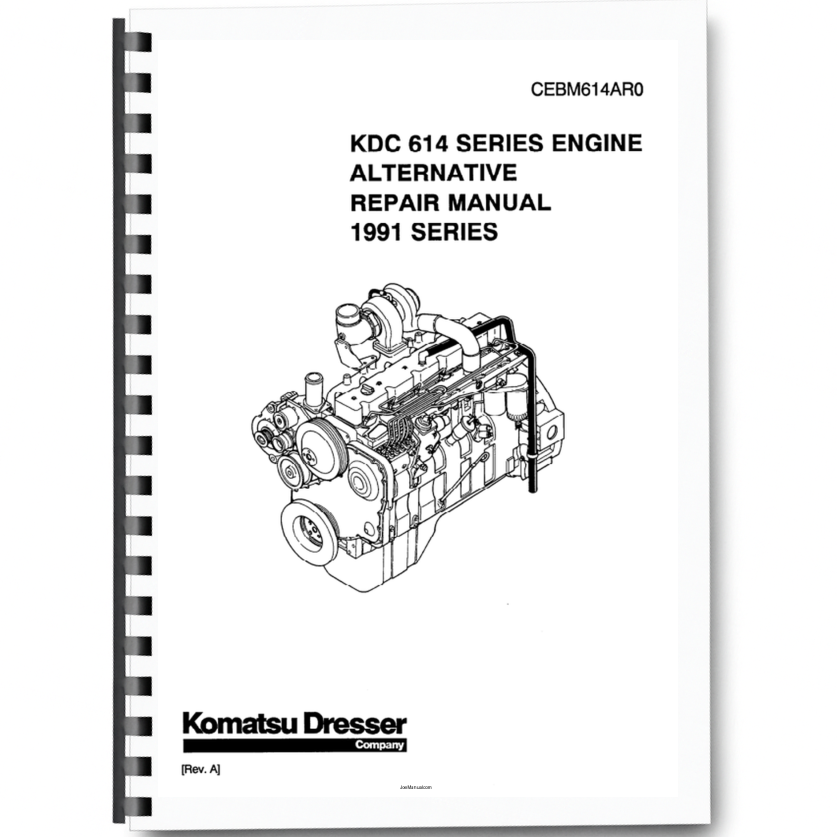 Komatsu KDC 614 Series Diesel Repair Manual 1991 Series CEBM614AR0 Printed Book