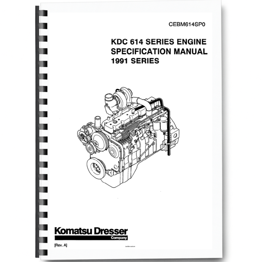 Komatsu KDC 614 Series Diesel Repair Manual 1991 Series CEBM614SP0 Printed Book