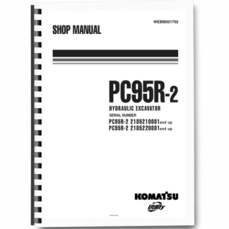 Komatsu PC95R-2 Excavator Workshop Manual SN 21D5210001 21D5220001 and UP Printed Book