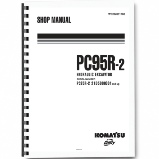 Komatsu PC95R-2 Excavator Workshop Manual SN 21D5000001 and UP Printed Book