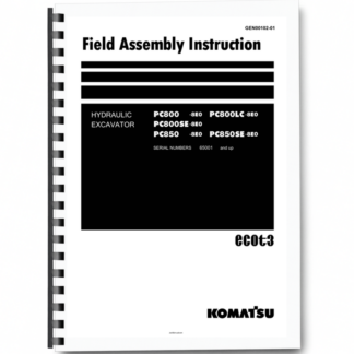 Komatsu PC800 LC SE-8E0 PC850 SE-8E0 Excavator Workshop Manual SN 65001 and UP GEN0010201 Printed Book