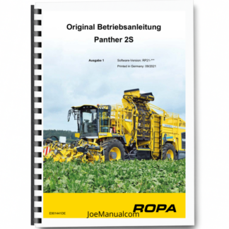 ROPA Panther 2S Operation and Maintenance Manual DE Printed Book