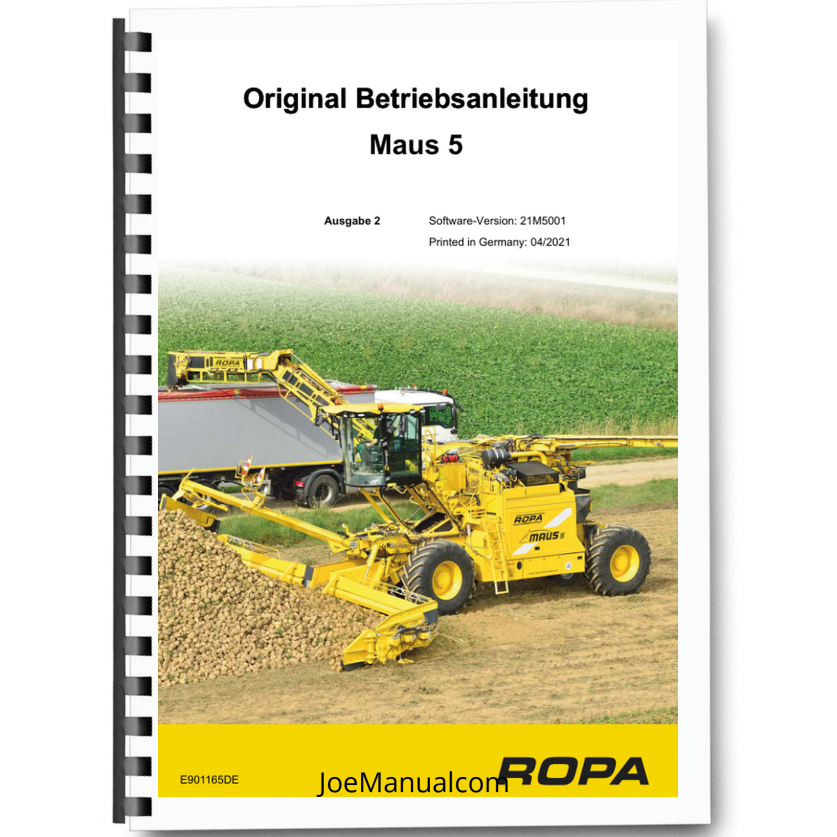 ROPA MAUS 5 Operators Manual Printed Book