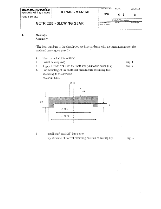 Komatsu ALL Mining Shovel Excavator Repair Manual - Image 14