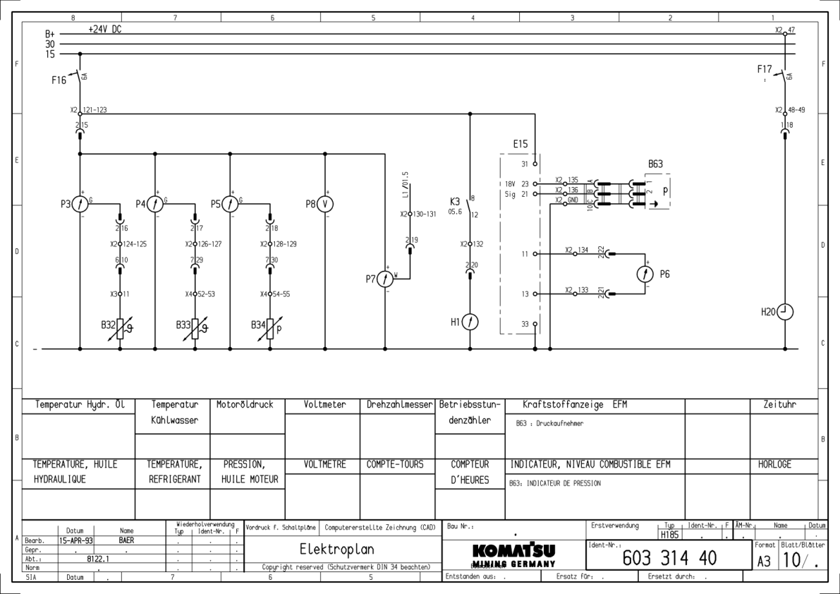 Komatsu H185S Mining Shovel Excavator Electrical and Hydraulic Diagrams SN 06108 and UP - Image 4