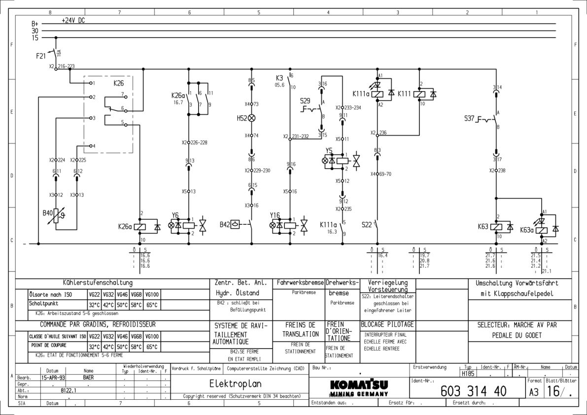 Komatsu H185S Mining Shovel Excavator Electrical and Hydraulic Diagrams SN 06108 and UP - Image 6