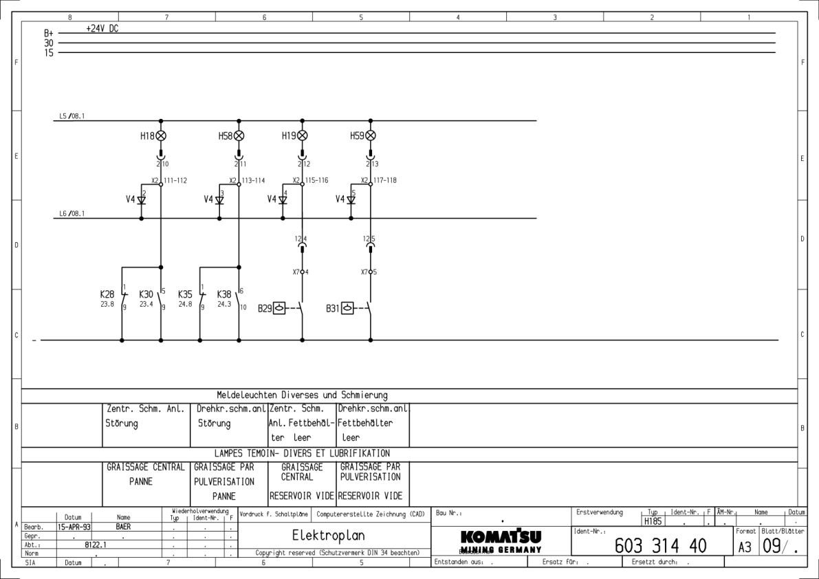 Komatsu H185S Mining Shovel Excavator Electrical and Hydraulic Diagrams SN 06108 and UP - Image 3