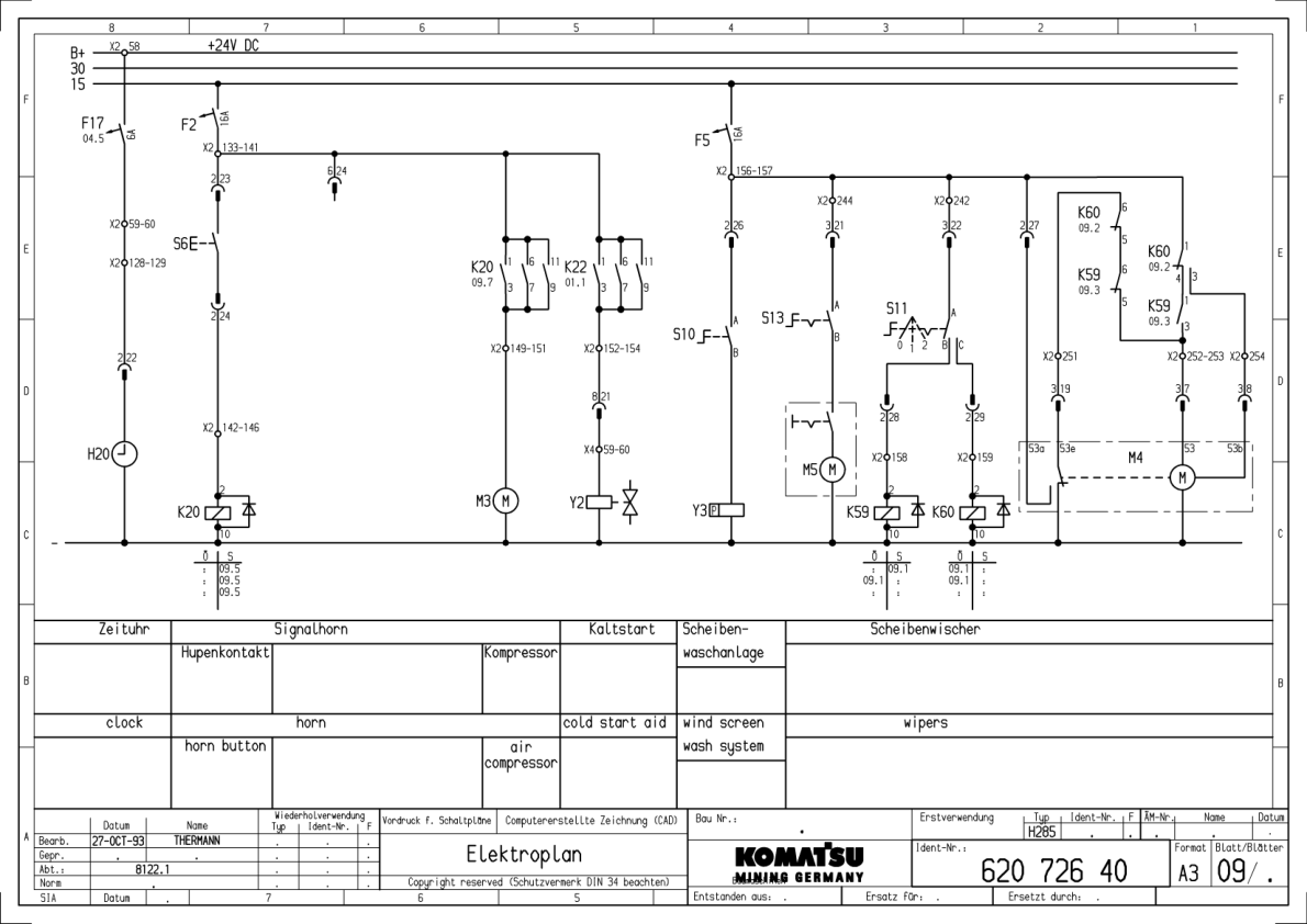 Komatsu H285S Mining Shovel Excavator Electrical Diagrams SN 78111 and UP - Image 4