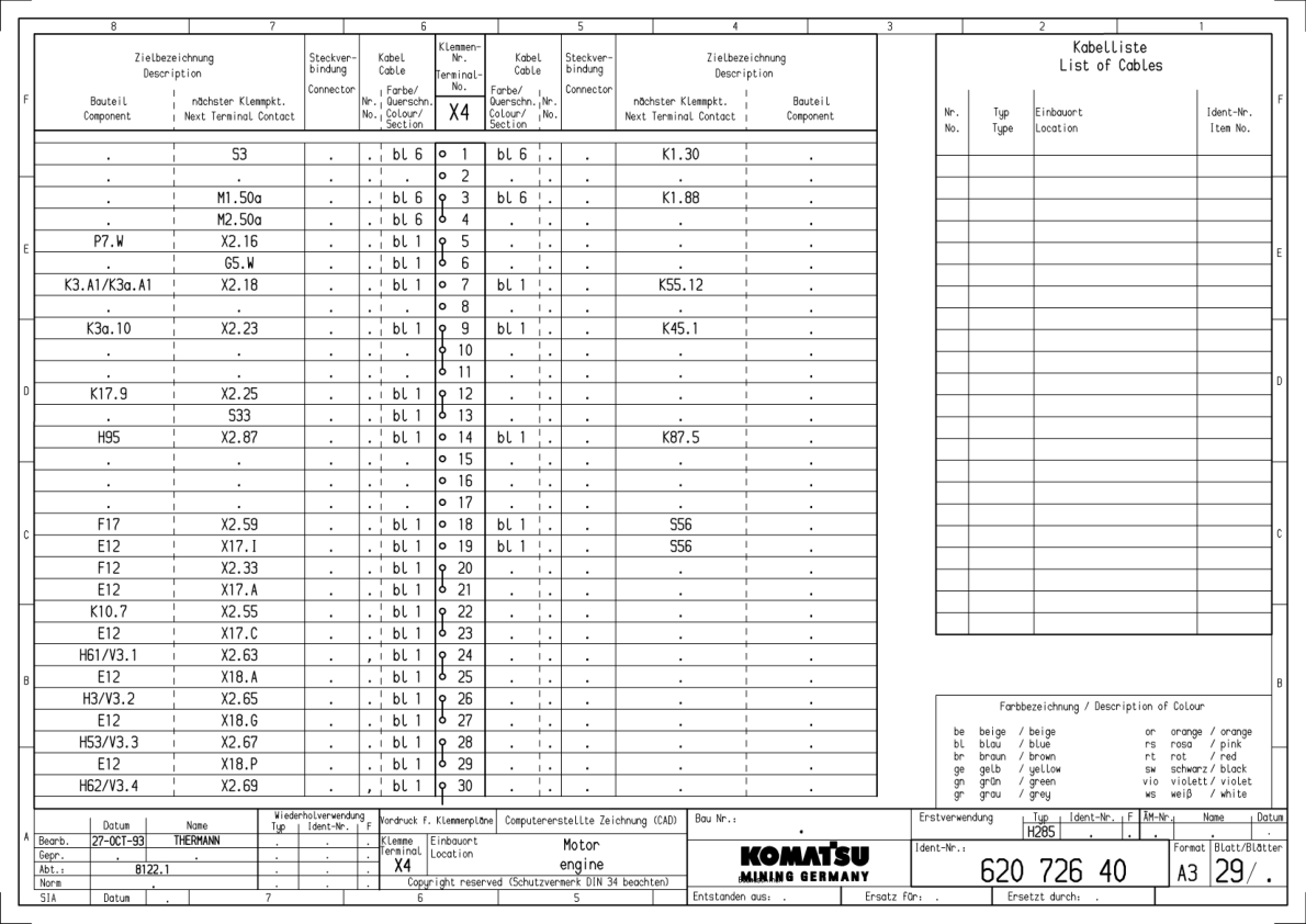 Komatsu H285S Mining Shovel Excavator Electrical Diagrams SN 78111 and UP - Image 6