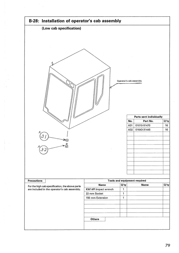 Komatsu PC1600-1 Mining Shovel Excavator Field Assembly Manual SN 10001 and UP - Image 21