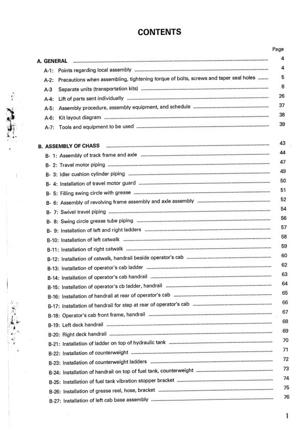 Komatsu PC1600-1 Mining Shovel Excavator Field Assembly Manual SN 10001 and UP - Image 6