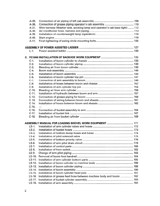 Komatsu PC1800-6 Mining Shovel Excavator Field Assembly Manual SN 10001 and UP - Image 7