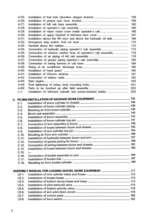 Komatsu PC1800-6 Mining Shovel Excavator Field Assembly Manual SN 10011 11002 and UP - Image 7