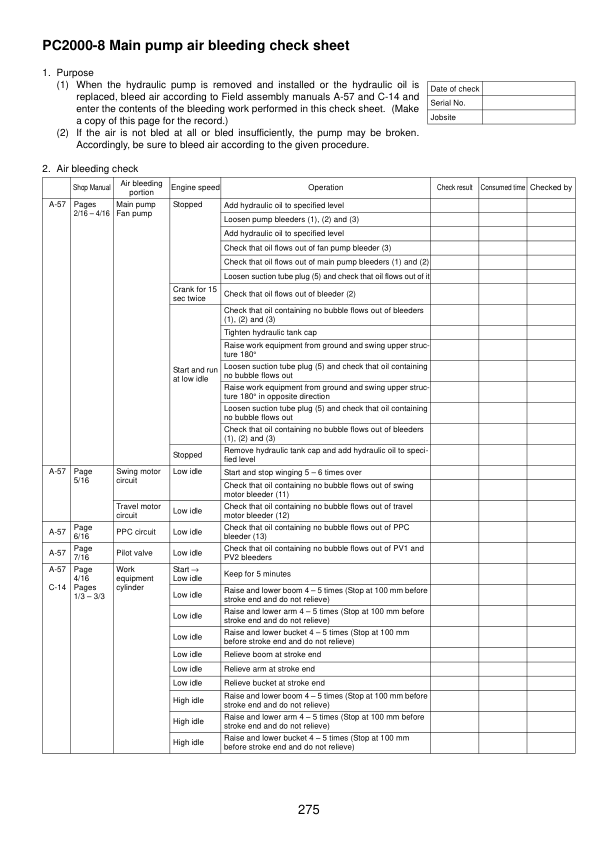 Komatsu PC2000-8 Mining Shovel Excavator Field Assembly Manual SN 20001 and UP - Image 21
