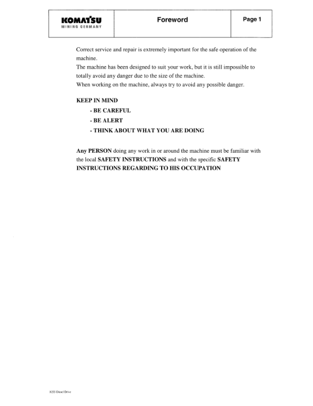 Komatsu PC3000-1 Mining Shovel Excavator Workshop Manual SN 6174 and UP - Image 8