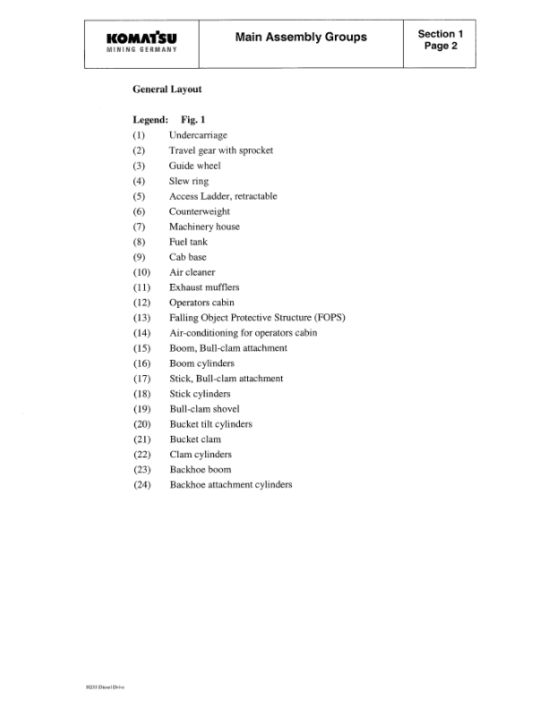 Komatsu PC3000-1 Mining Shovel Excavator Workshop Manual SN 6174 and UP - Image 13