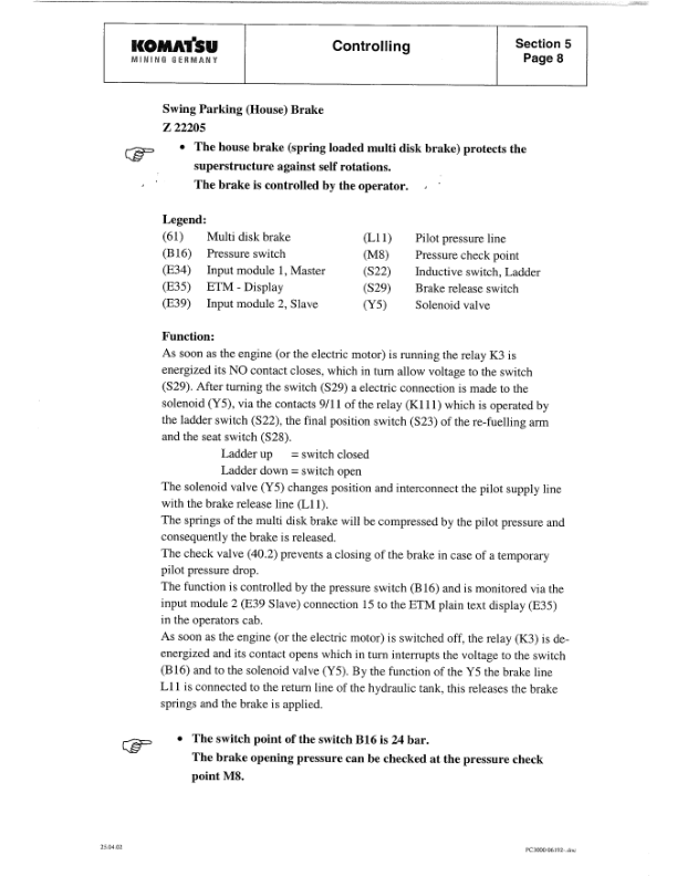Komatsu PC3000-1 Mining Shovel Excavator Workshop Manual SN 6194 and UP - Image 23