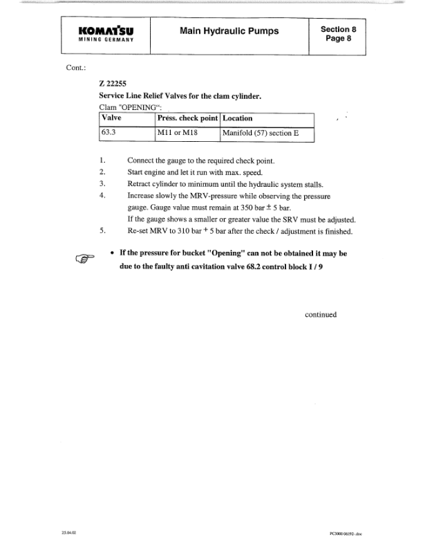 Komatsu PC3000-1 Mining Shovel Excavator Workshop Manual SN 6194 and UP - Image 15