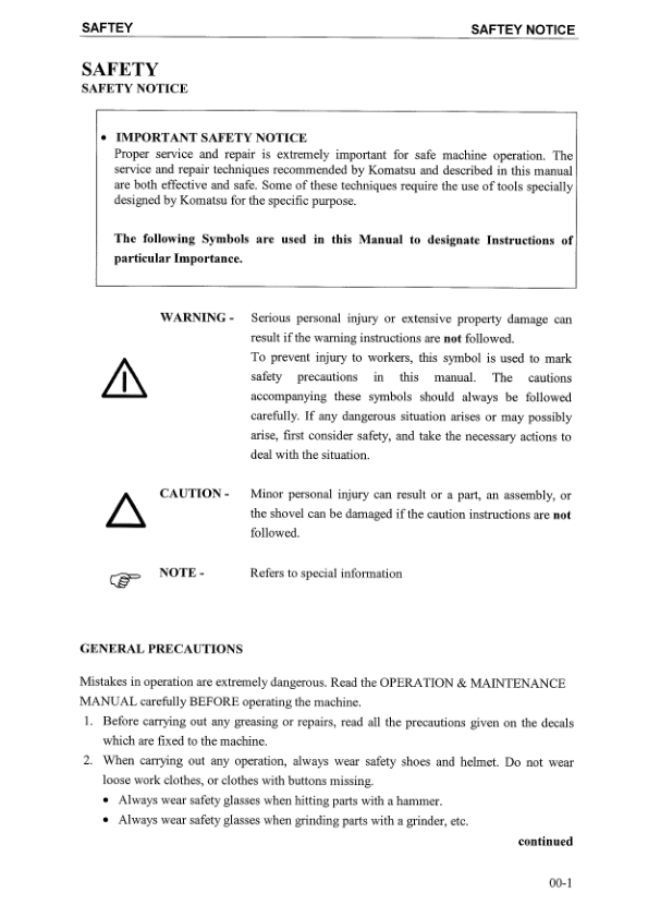 Komatsu PC3000-1E Mining Shovel Excavator Service Manual SN 06220 and UP - Image 5