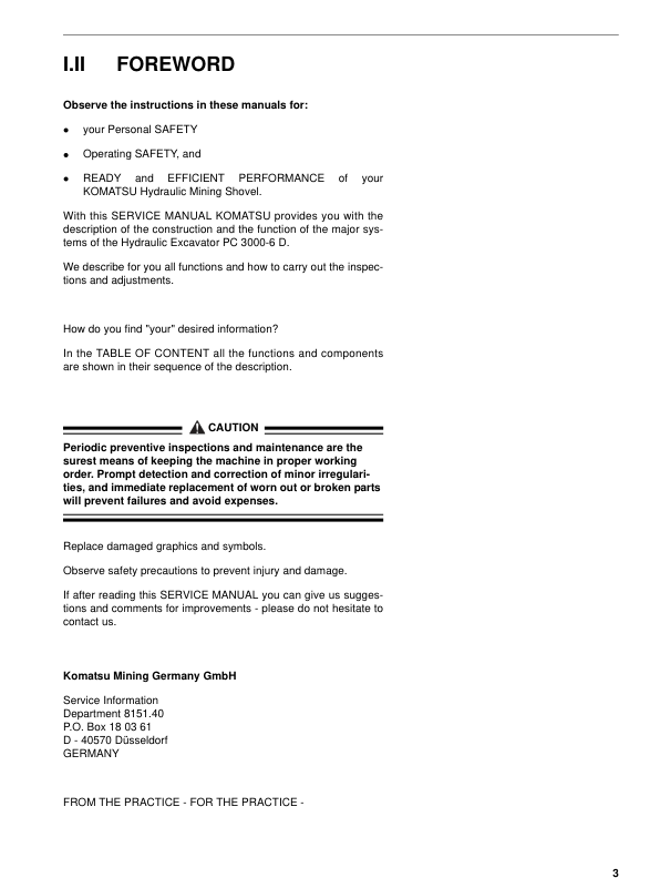 Komatsu PC3000-6 Mining Shovel Excavator Workshop Manual SN 06208 46151 and UP - Image 7