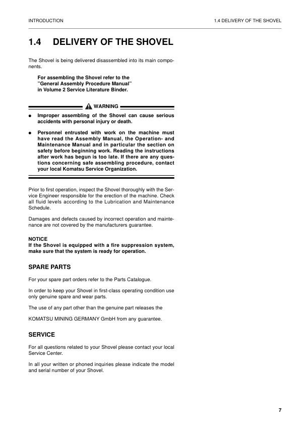 Komatsu PC4000-6 Mining Shovel Excavator Workshop Manual SN 08199 and UP - Image 9