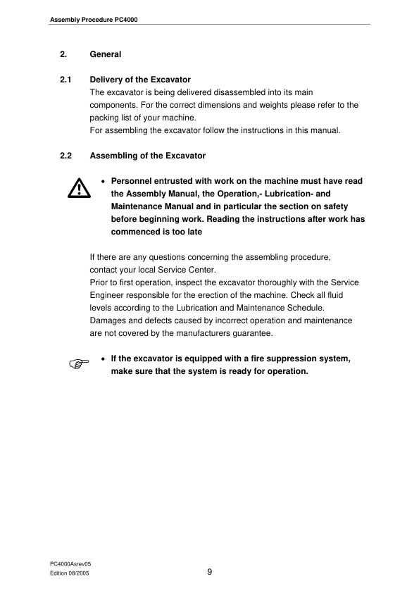 Komatsu PC4000 Mining Shovel Excavator Field Assembly Manual - Image 13