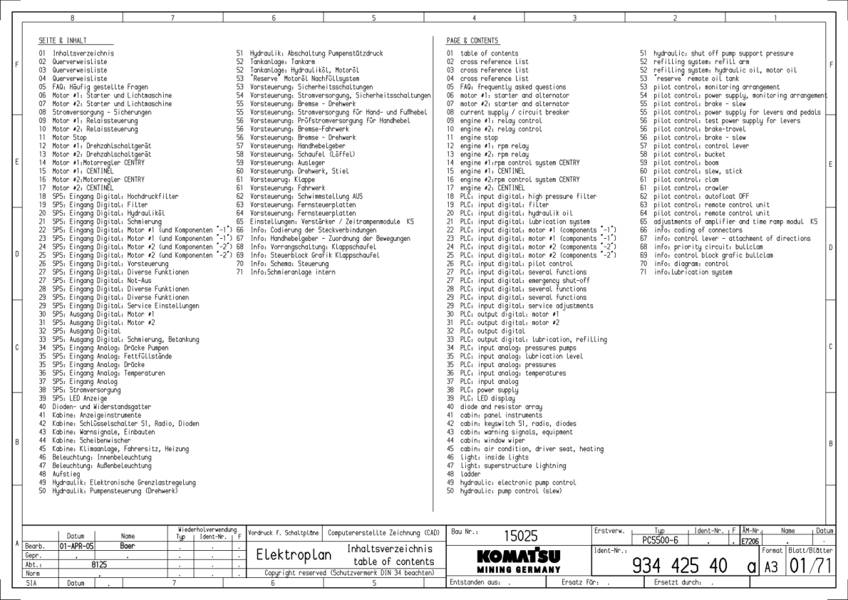 Komatsu PC5500-6 Mining Shovel Excavator Electrical and Hydraulic Diagrams SN 15025 and UP - Image 4
